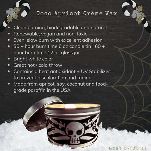 Spooky Spirits Bright Crackling Wooden Wick Candle Tin: Essence of Cognac Scent - Picture 3 of 5